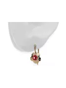 Vintage Earrings Ruby Original Vintage 14K Rose Gold vec028r